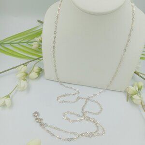 Vintage Sterling Silver Heart Link Necklace